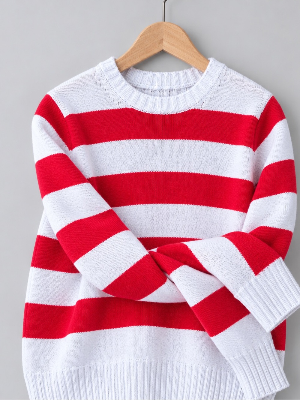 SOHO & STELLA Striped Chunky Knit Crewneck Sweater